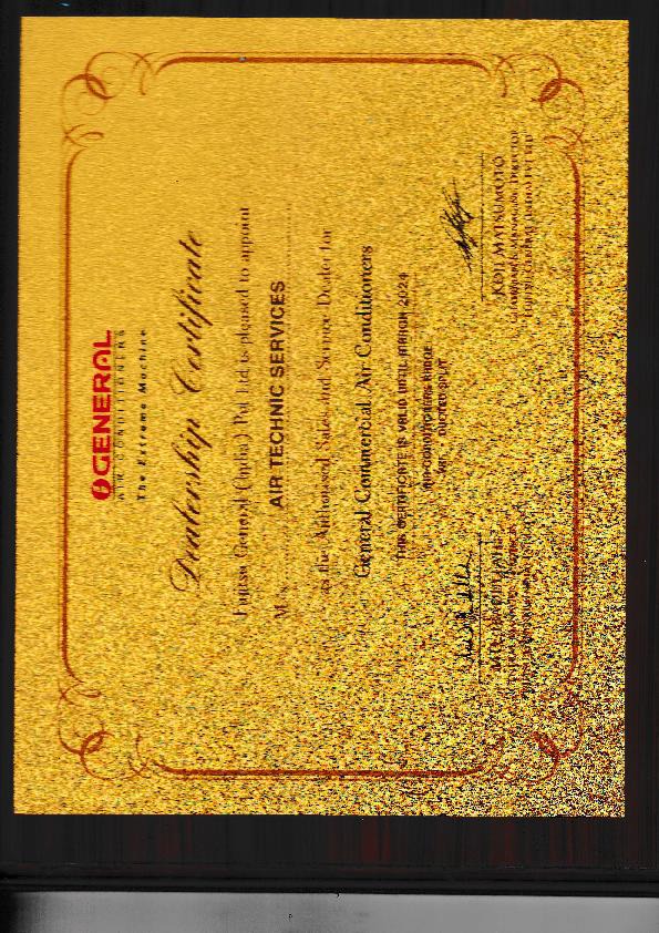 O'General Certificate