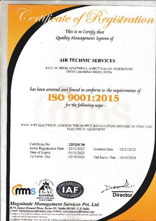ISO 9001:2015 Certificate