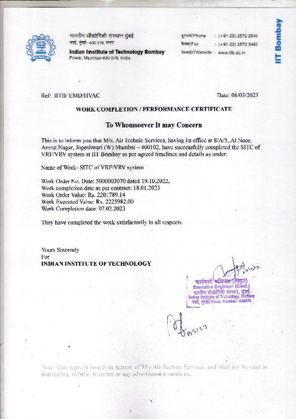 IIT Bombay Certificate